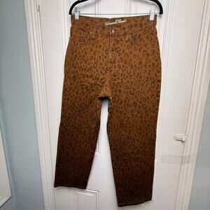 Universal Thread Vintage Straight Animal Print Jeans Womens 8/29 Brown Black